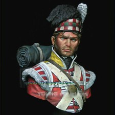 Unbemalte 1/10 Gordon's Highland Infantry Figur Büste Modell Resin Garage Bausätze GK