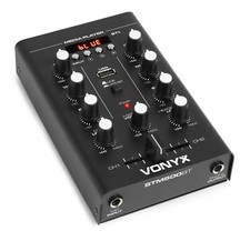 VONYX "STM500BT" 2-Kanal DJ USB & BLUETOOTH Mixer mit MP3 Player & LCD Display