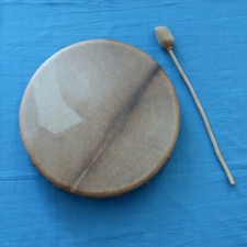 Schamanentrommel Rahmentrommel mit Ziegenhaut - 40 cm - leicht & handlich