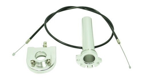 Schnellgasgriff silber mit