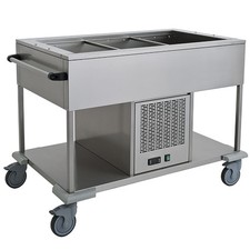 3x1/1 Bainmarie gekühlt Kühlwagen mobile Kühlwanne Kühlvitrine Bankettwagen kalt