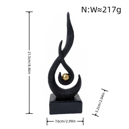 Moderne skulptur flamme deko - moderne,
