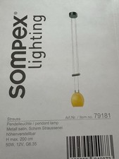 Straußenei Pendelleuchte Sompex Lighting höhenverstellbar, jedes Ei ein Unikat