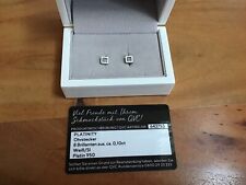 950-er Platin Ohrstecker mit 8 Brillanten, 0,10 ct