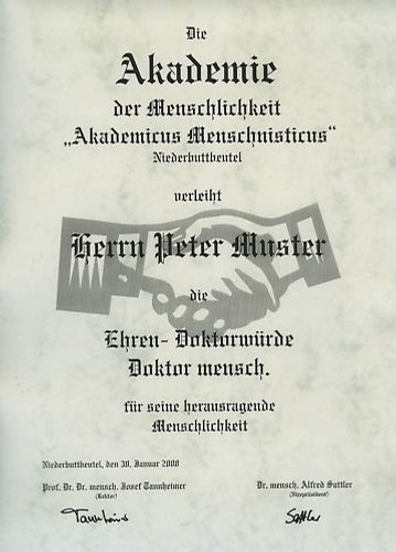 Diplom urkunde ehren doktor - diplom,
