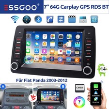 64GB Für Fiat Panda 2003-2012 Carplay Android 14 Autoradio GPS NAVI BT WIFI SWC