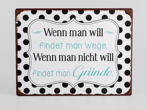 Blechschild wandbild - blechschild,
