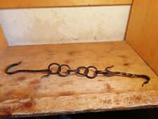 Alte kleine französische Kaminkette Kesselhaken Feuerstelle Schmiedeeisen