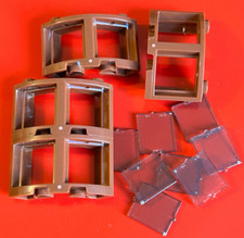 4 Lego Fenster 3x3x2 gebogen