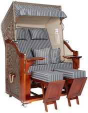 Strandkorb Modell Karibik B-Ware Halblieger Farbe-Pinienholz