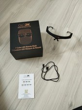 GLO24K LED Gesichtsmaske Lichttherapie Kabellos 7 verschiedene Farben 