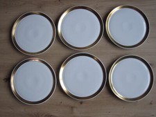 6 Kuchenteller Melitta 5-19  Dessertteller Frühstücksteller Teller Goldrand 19,5