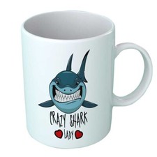 Lustige Tasse Crazy Shark Top
