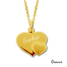 Herz Anhänger Doppelherz-Echt