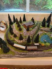 Spur Z Mini Club Anlage 32x38 cm Hochwertig Modellbahn Für Koffer Oder Regal