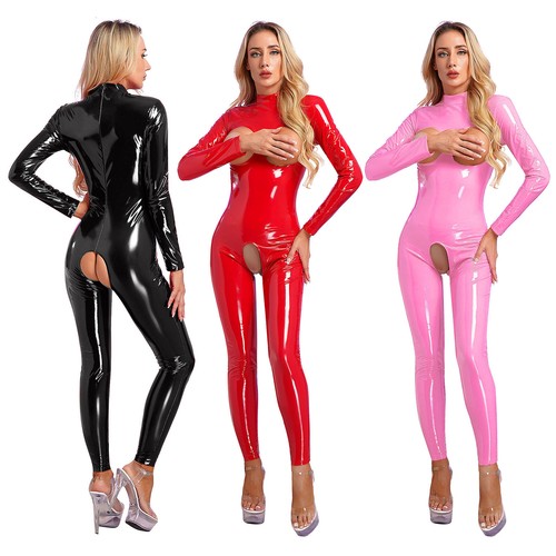 Damen wetlook body langarm - damen,