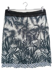 EVELIN BRANDT Damen Wickelrock 40; L Blau Palmenmuster Punkte Bohemian Sommer