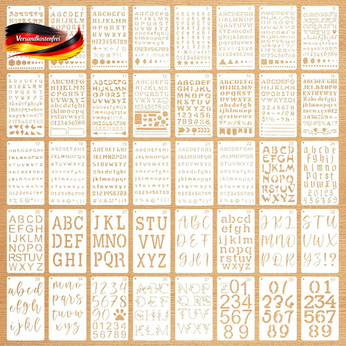 Buchstaben schablonen set für - buchstaben,