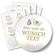 24 Aufkleber Kommunion Konfirmation Taufe personalisiert Sticker Schmetterlinge