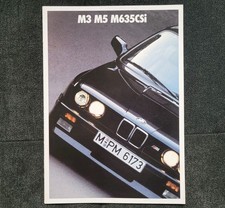 BMW M3 E30/M5 E28/M635 CSi E24 1987 Prospekt/brochure/folleto/opuscolo/broszura