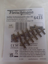Fleischmann Isolier Schienenverbinder Schienen Verbinder 12St. 6433 DC H0 OVP
