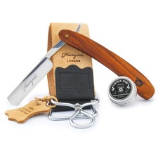 Rasiermesser 3-teilig Set mit Leder Strop & Schleifpaste – Herren Rasur set