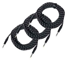 3x Profi 6,3mm Klinkenkabel