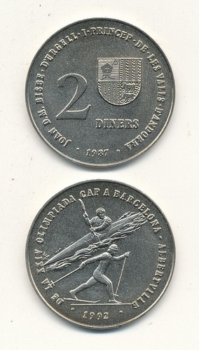 Andorra diners 1987 unc - andorra,