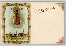 13220321 - 8262 Altoetting Praegedruck Marienbild Engel Lithographie 1906