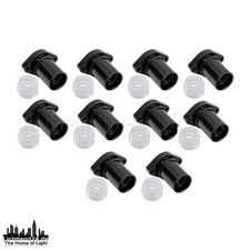 10x Standard E14 Illu Fassung m Flanschplatte + Dichtung für Lichterketten IP44