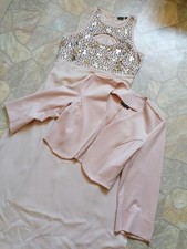 *NEU* Pailletten Kleid mit Bolero, Größe 34 in hell-rosé/beige