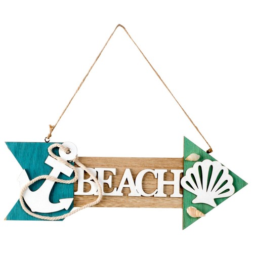 Dekoschild beach holz cm - dekoschild,