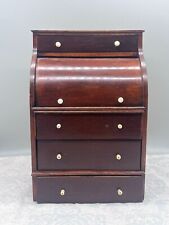 ANTIKER 31cm SEKRETÄR MINIATURMÖBEL MODELSEKRETÄR UM 1840 MAHAGONI