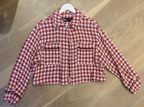 Zara jacke kariert weiß - zara,