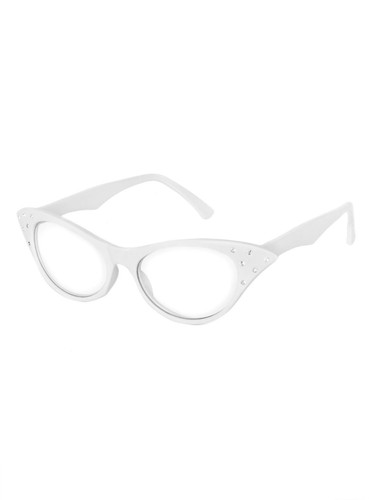 50er brille weiß - 50er,