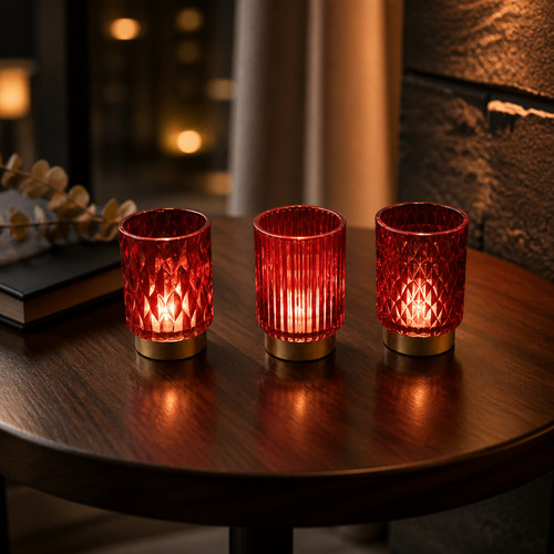 3er set teelichtglas - 3er, windlicht