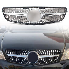 Chrom + Silber Frontgrill für Mercedes Benz W204 C-Klasse C300 C350 2007–2014