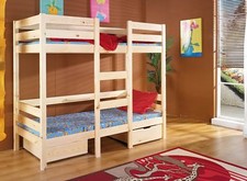 Kinderbett Etagenbett Stockbett Doppelbett Bartis Hochbett aus Holz Kiefer 16