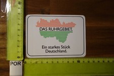 Alter Aufkleber Reise Stadt Land RUHRGEBIET NRW Dortmund Bochum Essen Herne (C)