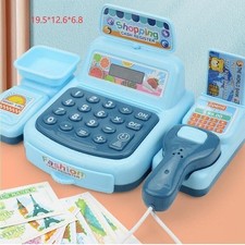 Geschenk Kinder Spiel Kasse Spielzeugkasse mit Scanner Rechner Kasse Kaufla I9P6