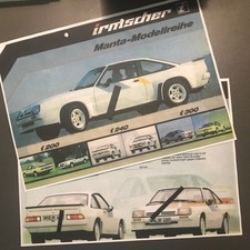 Irmscher Faltblatt Kopie Manta I200 I240 i300 Tuning Extras Dekoration Deko Opel