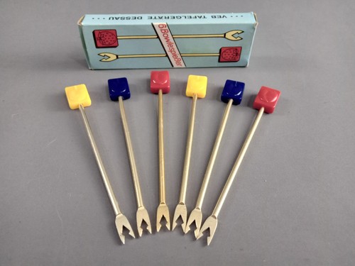 6er set bowlespieße - 6er, ddr