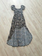 Maxikleid Kleid Hose Vorne Kurz Hinten Lang Schwarz Beige Größe 36 Sommer Skort