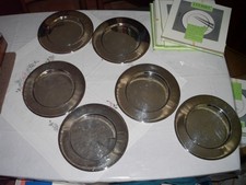 6 versilberte Platzteller