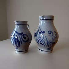 Vintage Steingut Krug Blauer