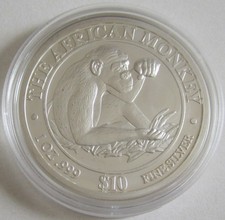 Somalia 10 Dollars 2002 Affe /