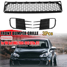 Waben Gitter Stoßstange Nebelscheinwerfer Grill Set Für VW Golf MK6 VI GTI 09-13