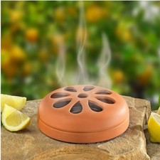 2x Tontopf Schale 12xRäucher-Spirale Citronella Anti Mücken-Schutz