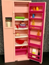 Barbie Möbel Vintage , Kühlschrank mit Lebensmittel