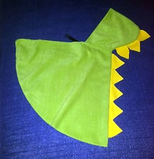 Umhang Fleece DRACHE, Baby Kleinkind, Dinosaurier Kapuze Cape Kostüm Fasching